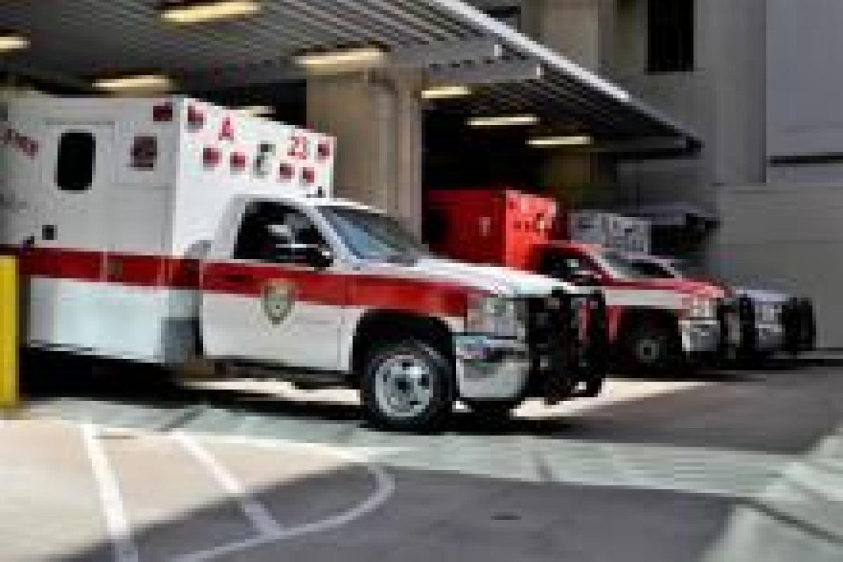 Ambulances at an emergency department
