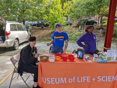 Jessa Stegall Tabling for the Museum of Life + Science