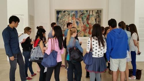 Students at the Nasher Museum 